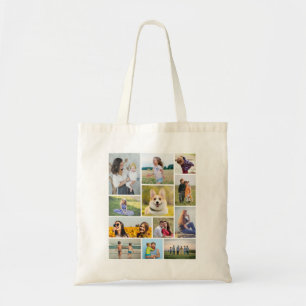 Create Your Own 12 Photo Collage Tote Bag