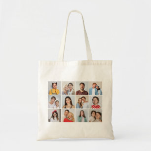 Create Your Own 12 Photo Collage Tote Bag