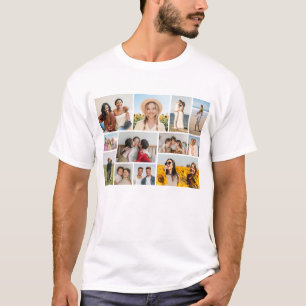 Create Your Own 12 Photo Collage Unisex T-Shirt