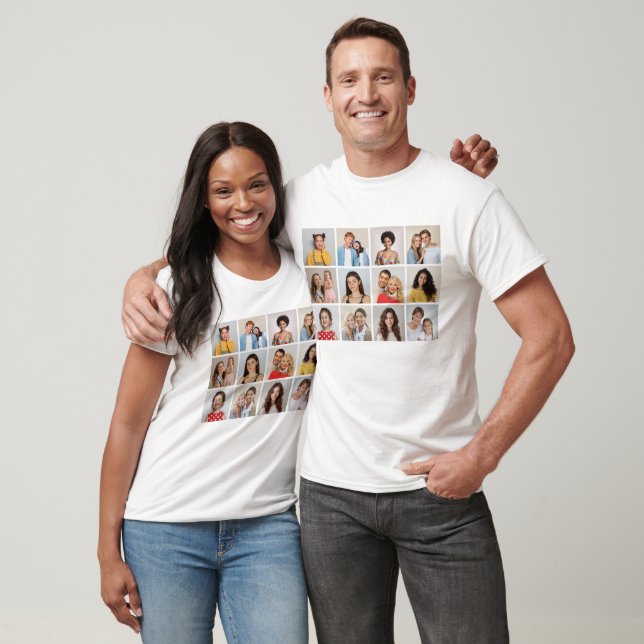 Create Your Own 12 Photo Collage Unisex T-Shirt (Unisex)