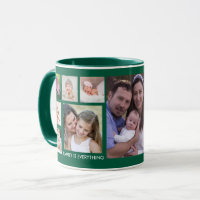 Create Your Own 13 Family Photo Collage Green