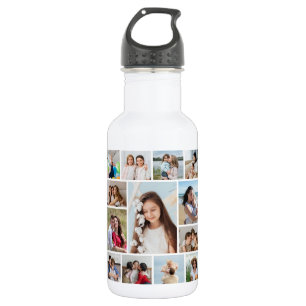 Create Your Own 13 Photo Collage 532 Ml Water Bottle