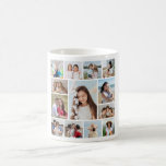 Create Your Own 13 Photo Collage Coffee Mug<br><div class="desc">Create your own 13 Photo Collage for Christmas, Birthdays, Weddings, Anniversaries, Graduations, Father's Day, Mother's Day or any other Special Occasion, with our easy-to-use design tool. Add your favourite photos of friends, family, vacations, hobbies and pets and you'll have a stunning, one-of-a-kind photo collage. Our custom photo collage is perfect...</div>