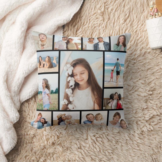 Create Your Own 13 Photo Collage Cushion (Blanket)