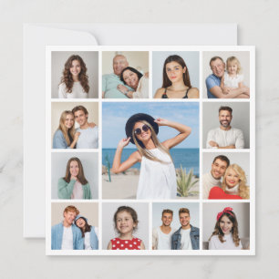 Create Your Own 13 Photo Collage Greeting Card