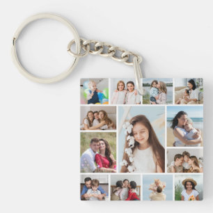 Create Your Own 13 Photo Collage Key Ring
