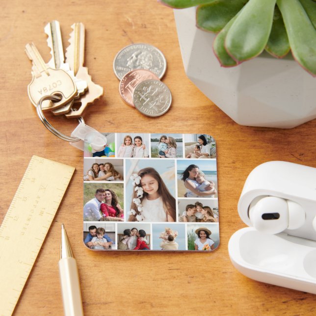 Create Your Own 13 Photo Collage Key Ring (Desk)