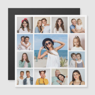 Create Your Own 13 Photo Collage Magnetic Card