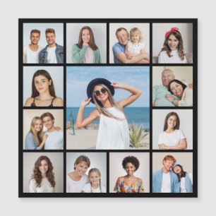 Create Your Own 13 Photo Collage Magnetic Card