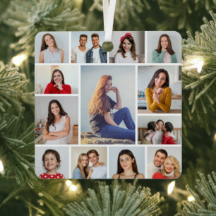 Create Your Own 13 Photo Collage Metal Tree Decoration