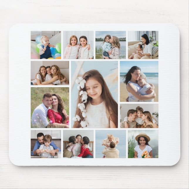 Create Your Own 13 Photo Collage Mouse Mat (Front)