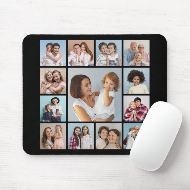 Create Your Own 13 Photo Collage Mouse Mat (With Mouse)