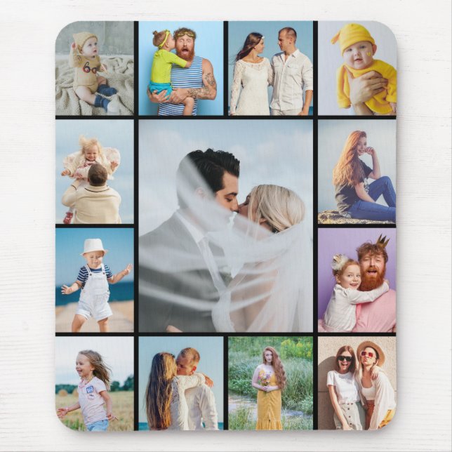 Create Your Own 13 Photo Collage Mouse Mat (Front)