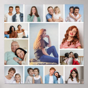 Create Your Own 13 Photo Collage Poster