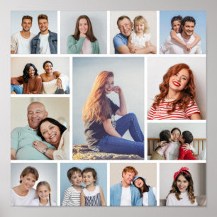 Create Your Own 13 Photo Collage Poster