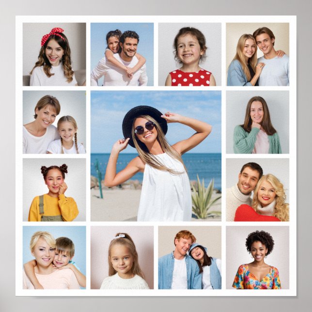 Create Your Own 13 Photo Collage Poster (Front)