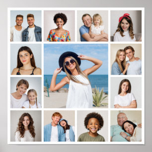 Create Your Own 13 Photo Collage Poster