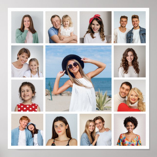 Create Your Own 13 Photo Collage  Poster (Front)