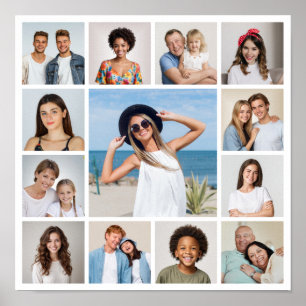 Create Your Own 13 Photo Collage Poster