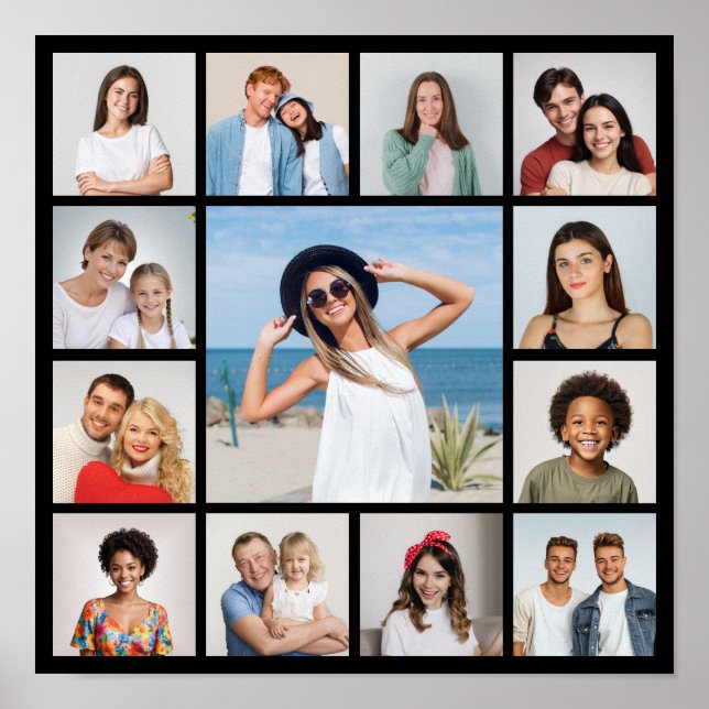 Create Your Own 13 Photo Collage Poster (Front)