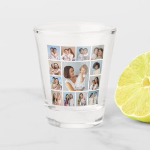 Create Your Own 13 Photo Collage Shot Glass
