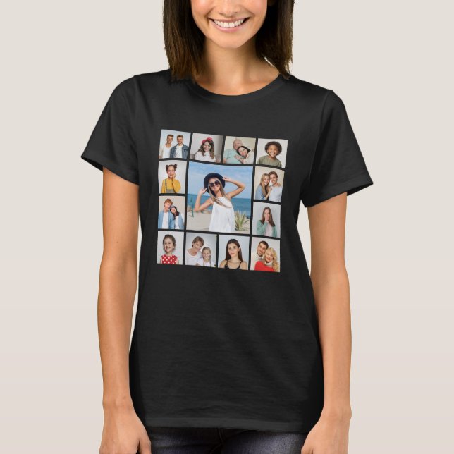 Create Your Own 13 Photo Collage T-Shirt (Front)