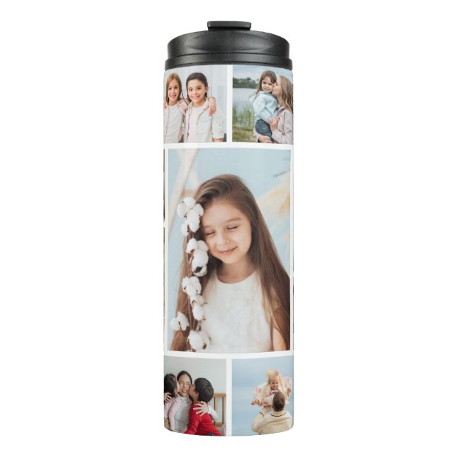 Create Your Own 13 Photo Collage Thermal Tumbler (Front)