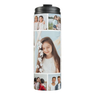 Create Your Own 13 Photo Collage Thermal Tumbler