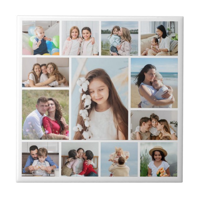 Create Your Own 13 Photo Collage Tile (Front)