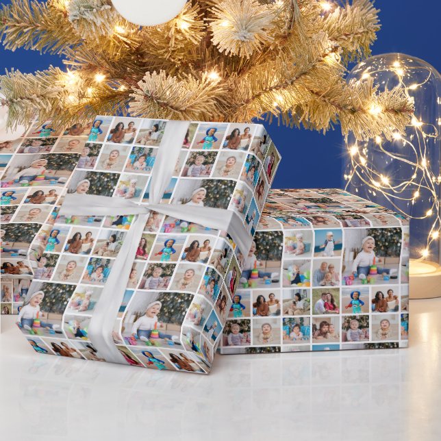 Create Your Own 13 Photo Collage Wrapping Paper (Holidays)