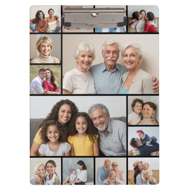 Create Your Own 14 Photo Collage Clipboard (Front)