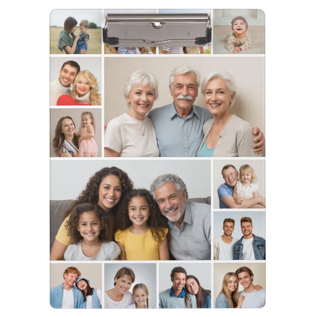 Create Your Own 14 Photo Collage Clipboard (Front)