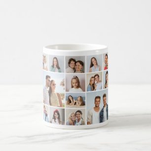 Create Your Own 14 Photo Collage Coffee Mug