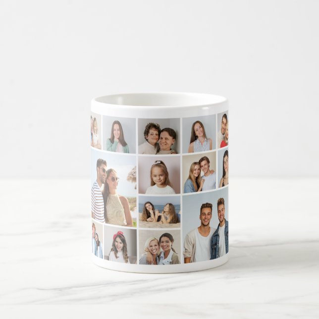 Create Your Own 14 Photo Collage Coffee Mug (Center)