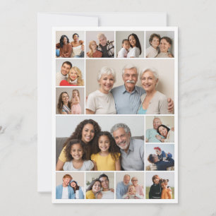 Create Your Own 14 Photo Collage Greeting Card