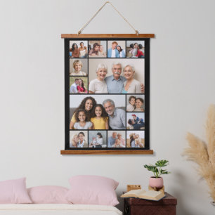 Create Your Own 14 Photo Collage Hanging Tapestry
