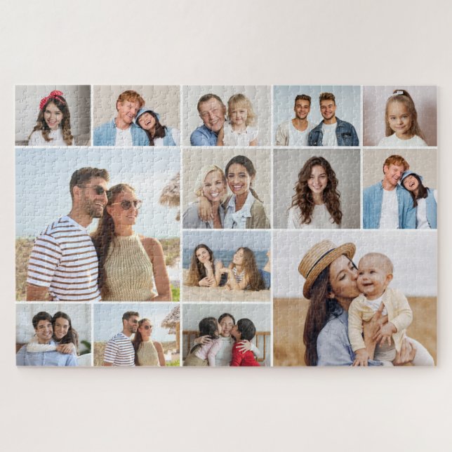 Create Your Own 14 Photo Collage Jigsaw Puzzle (Horizontal)