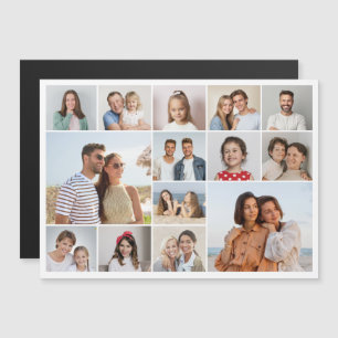 Create Your Own 14 Photo Collage Magnetic Card