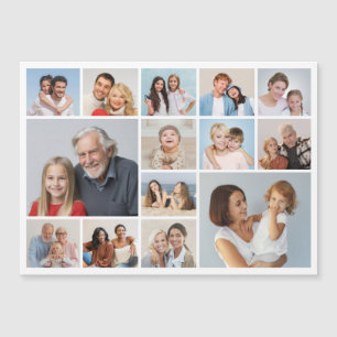 Create Your Own 14 Photo Collage Magnetic Card