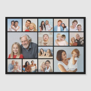 Create Your Own 14 Photo Collage Magnetic Card