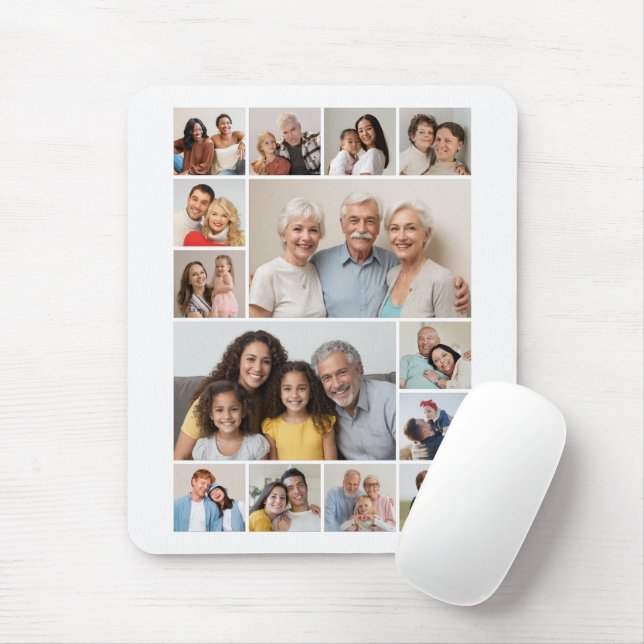 Create Your Own 14 Photo Collage Mouse Mat (With Mouse)