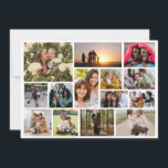 Create Your Own 14 Photo Collage Photo Block Holiday Card<br><div class="desc">Elevate your memories with our 14 Custom Photo Collage – a personalised masterpiece that transforms your cherished moments into a visually stunning work of art. This meticulously crafted collage allows you to showcase four of your favourite photos in a harmonious arrangement, creating a captivating narrative that speaks to the heart....</div>