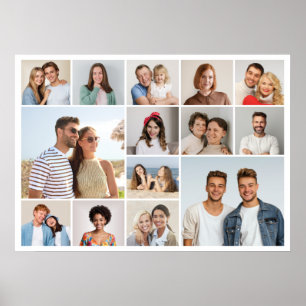 Create Your Own 14 Photo Collage Poster