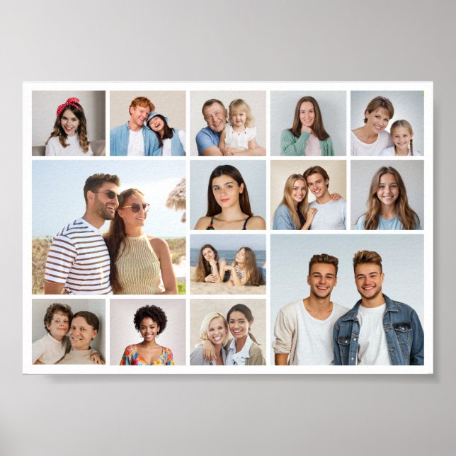 Create Your Own 14 Photo Collage Poster (Front)