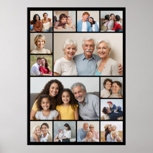 Create Your Own 14 Photo Collage Poster