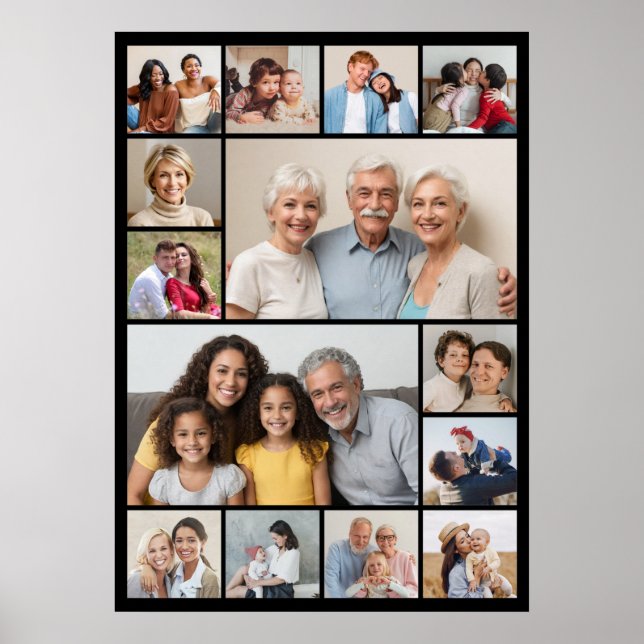 Create Your Own 14 Photo Collage Poster (Front)