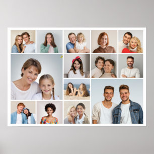 Create Your Own 14 Photo Collage Poster