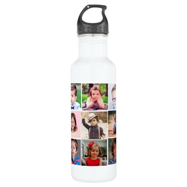 Create Your Own 15 Photo Collage 710 Ml Water Bottle (Front)