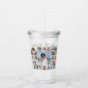 Create Your Own 15 Photo Collage  Acrylic Tumbler
