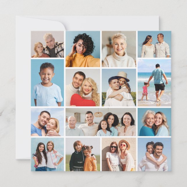 Create Your Own 15 Photo Collage Card (Front)